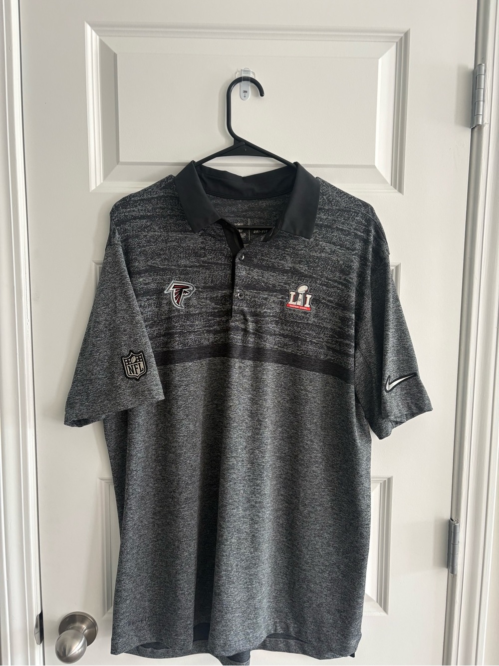 Nike Charcoal Gray Atlanta Falcons Polo